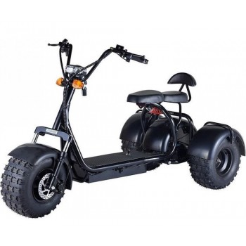 Электроскутер трехколесный Citycoco 1500W, 60В 20Ah Trike Черный