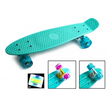 Пенни борд Zippy Board penny 22" Mentol - со светящимися колесами